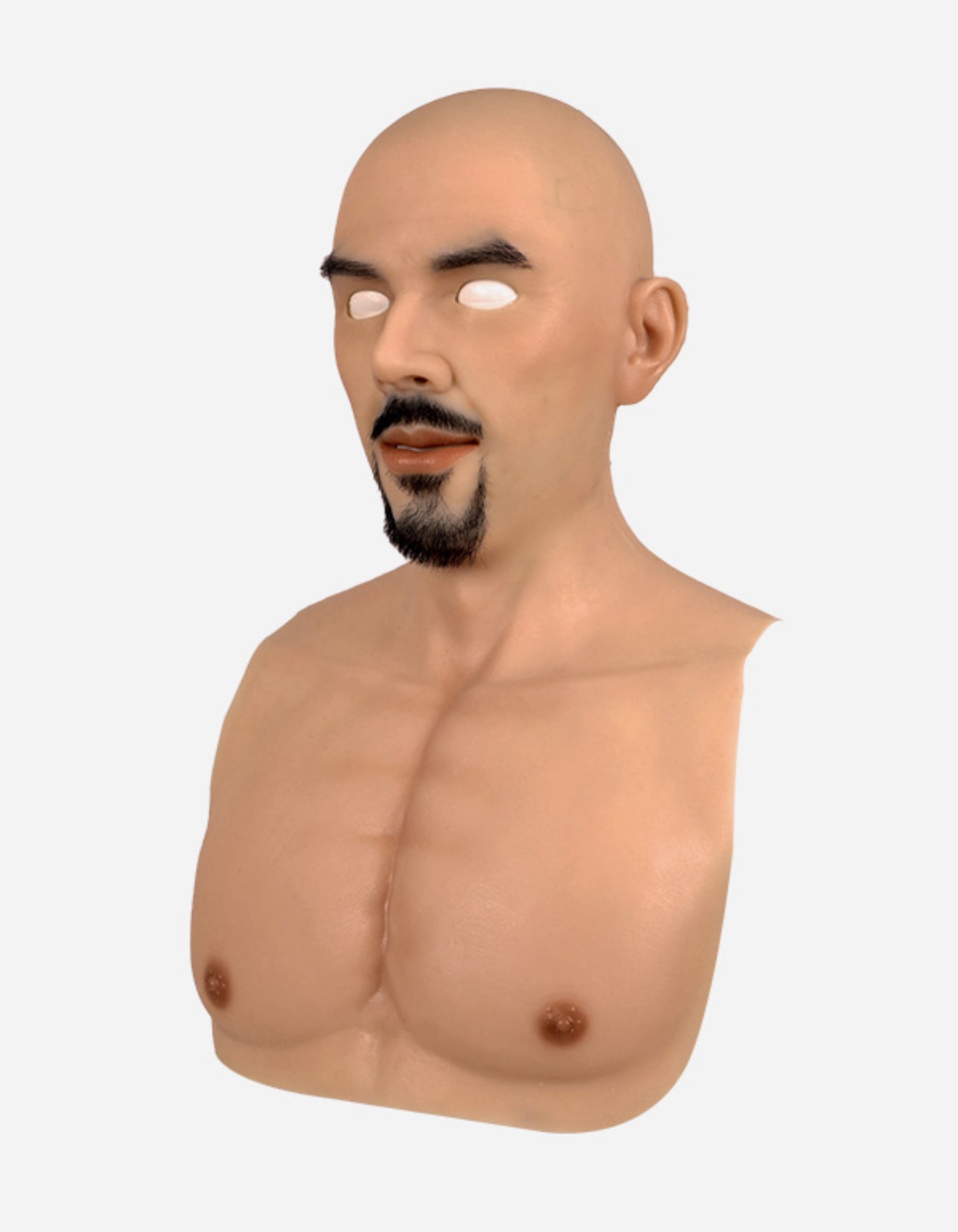 Elite Series Silicone Male Mask – Ultra-Realistic Bald Design with Goatee