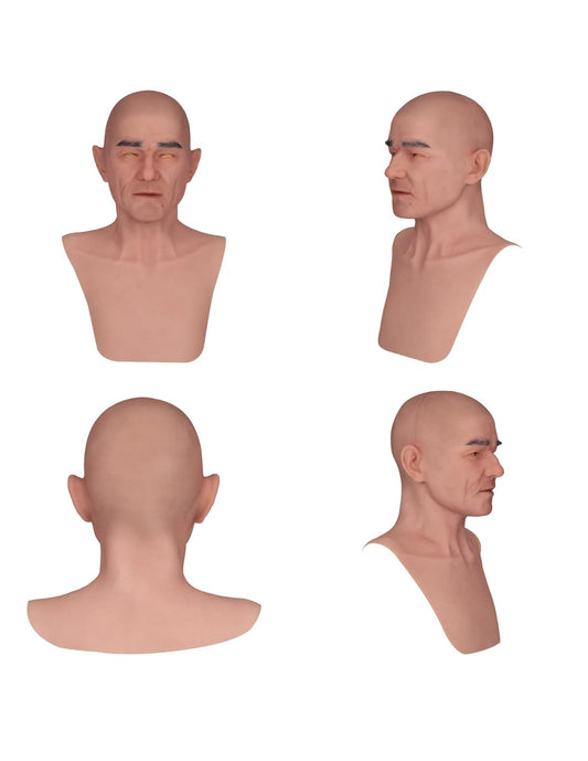 Eugene Silicone Realistic Head Mask Likelife Old Man Mask for Cosplay Halloween
